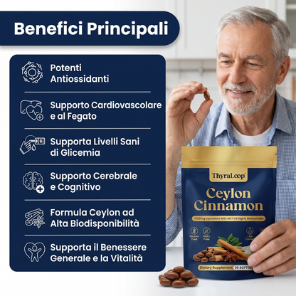 Cannella di Ceylon 7200 mg equivalente a olio MCT